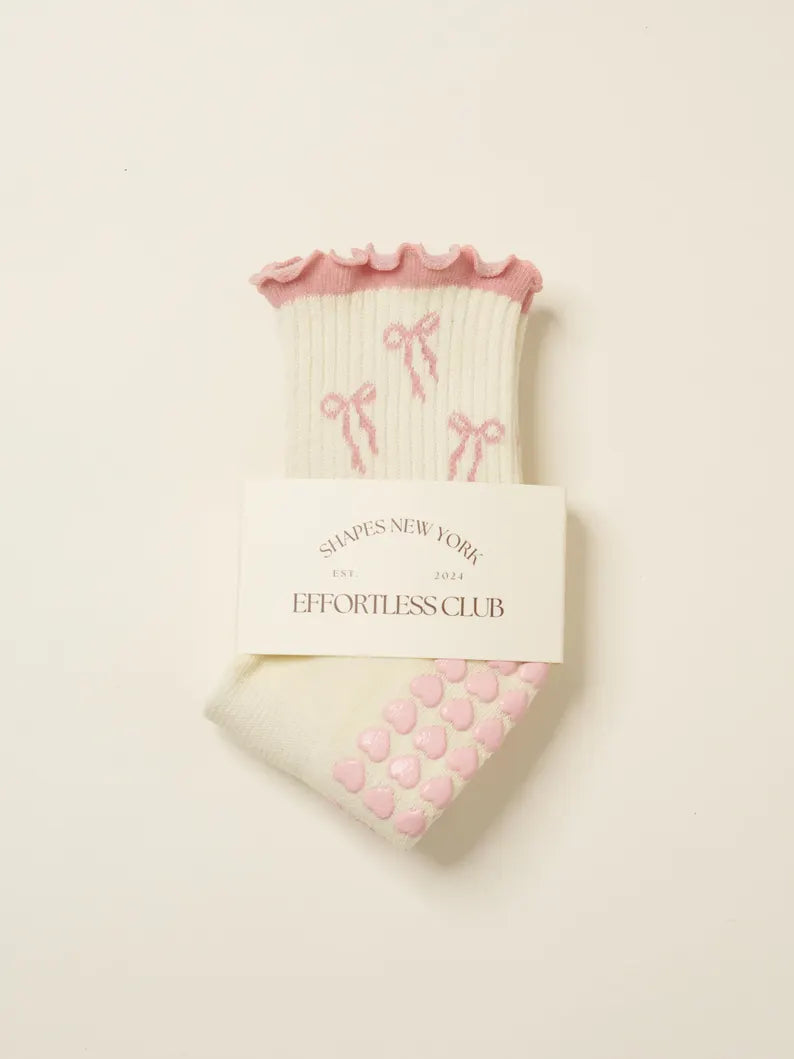 Bow Ruffle Pilates Sock