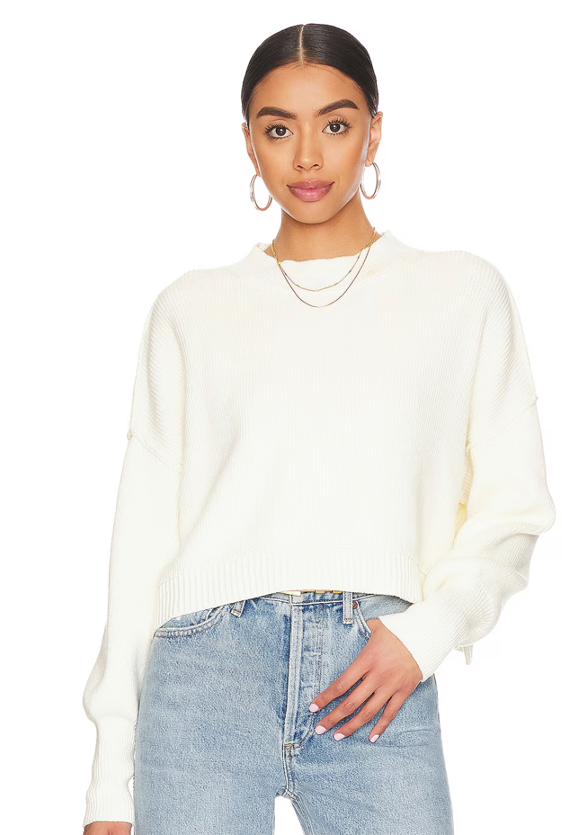 Easy Street Crop Pullover - Moonglow