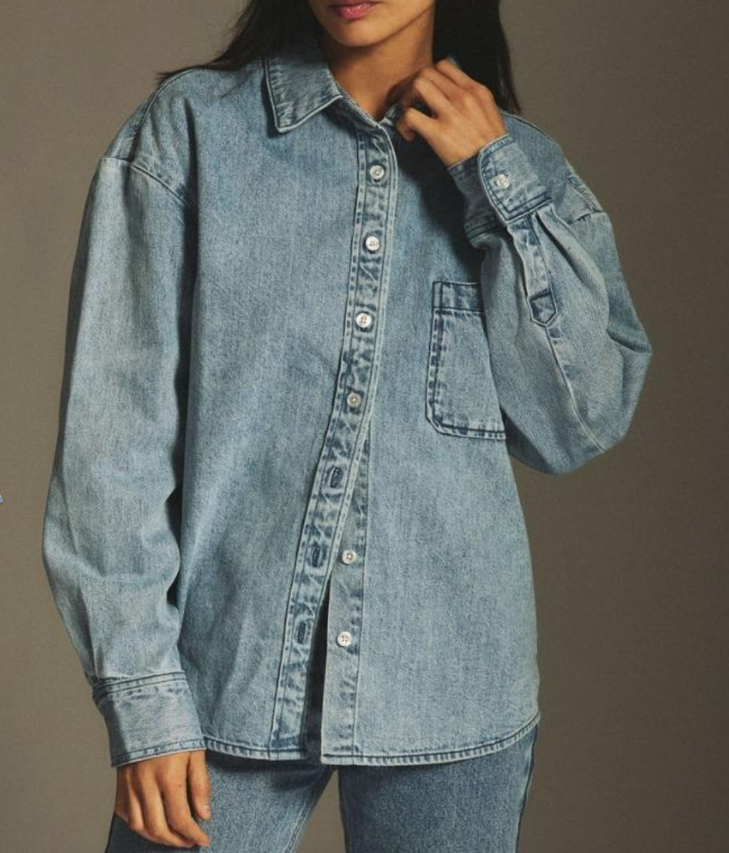 PARKE | Denim Button Down Shirt - Vintage Wash