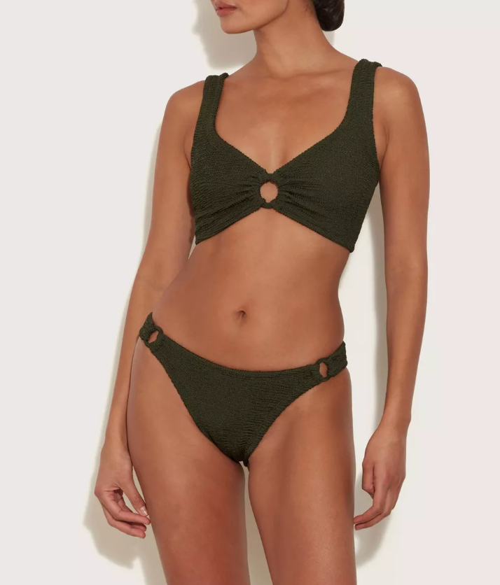 Hallie Bikini - Metallic Khaki
