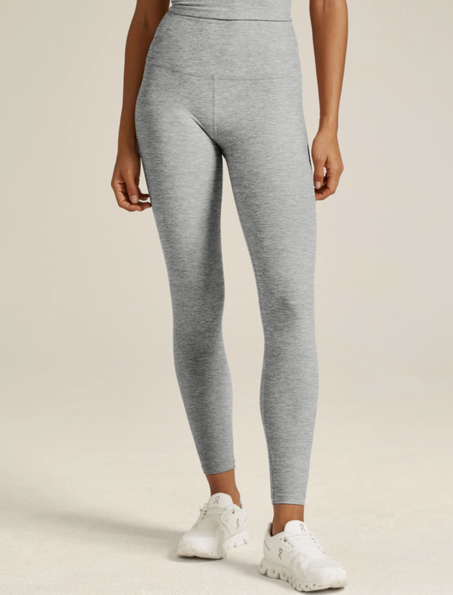 Spacedye Caught In The Midi High Waisted Legging - Silver Mist