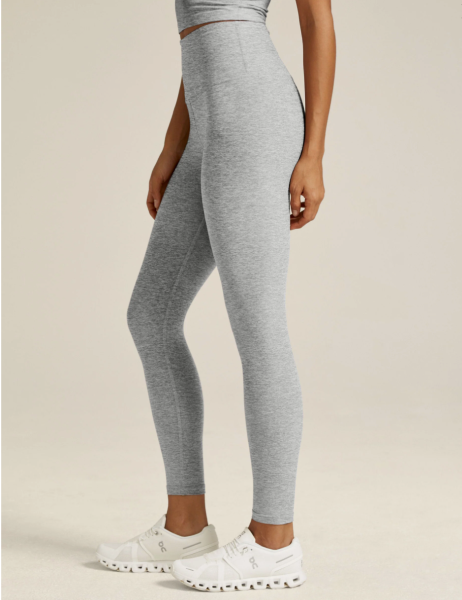 Spacedye Caught In The Midi High Waisted Legging - Silver Mist