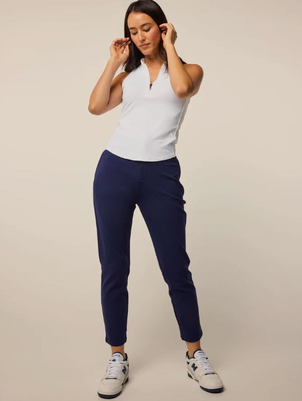 Sleeveless Vesta Mock Neck Top - Arctic