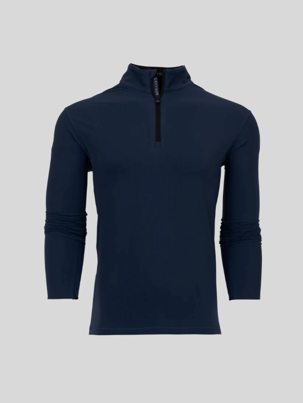 Tate Mockneck Quarter-Zip - Maltese Blue