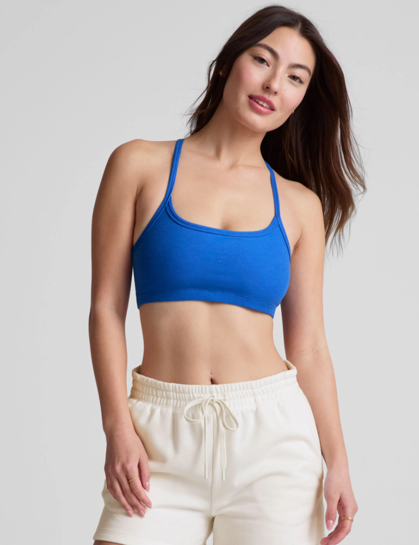 Spacedye Slim Racerback Bra - Blue Heather