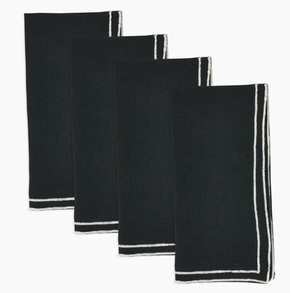 Black Hotel Dinner Napkin - 4 Pack