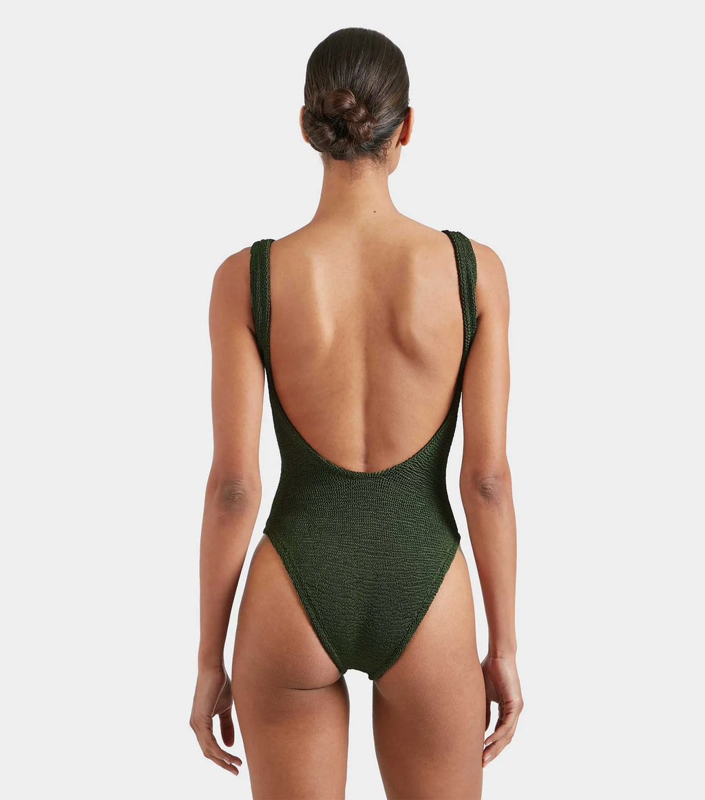 Square Neck Swim - Metallic Khaki