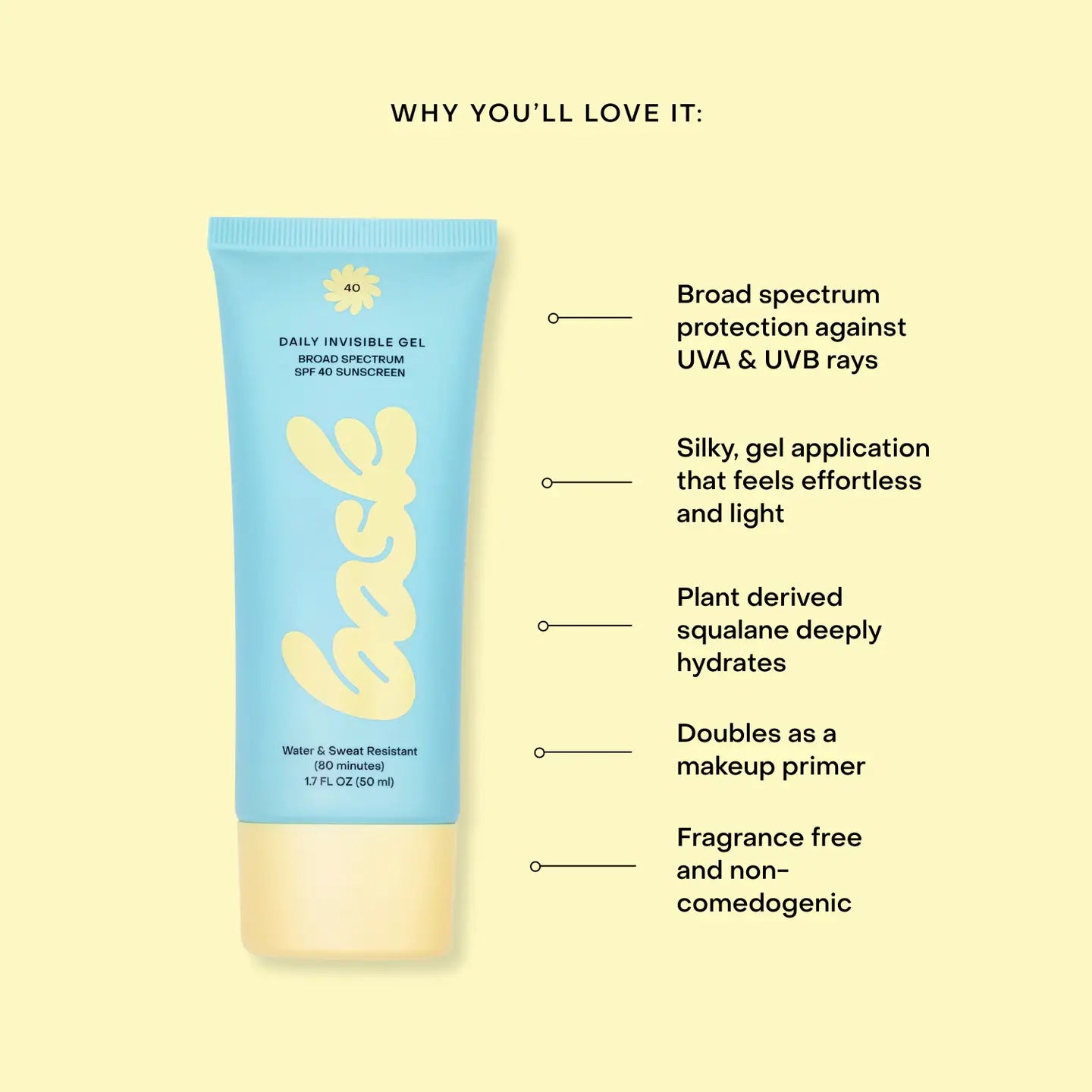 Bask Daily Invisible Gel Sunscreen