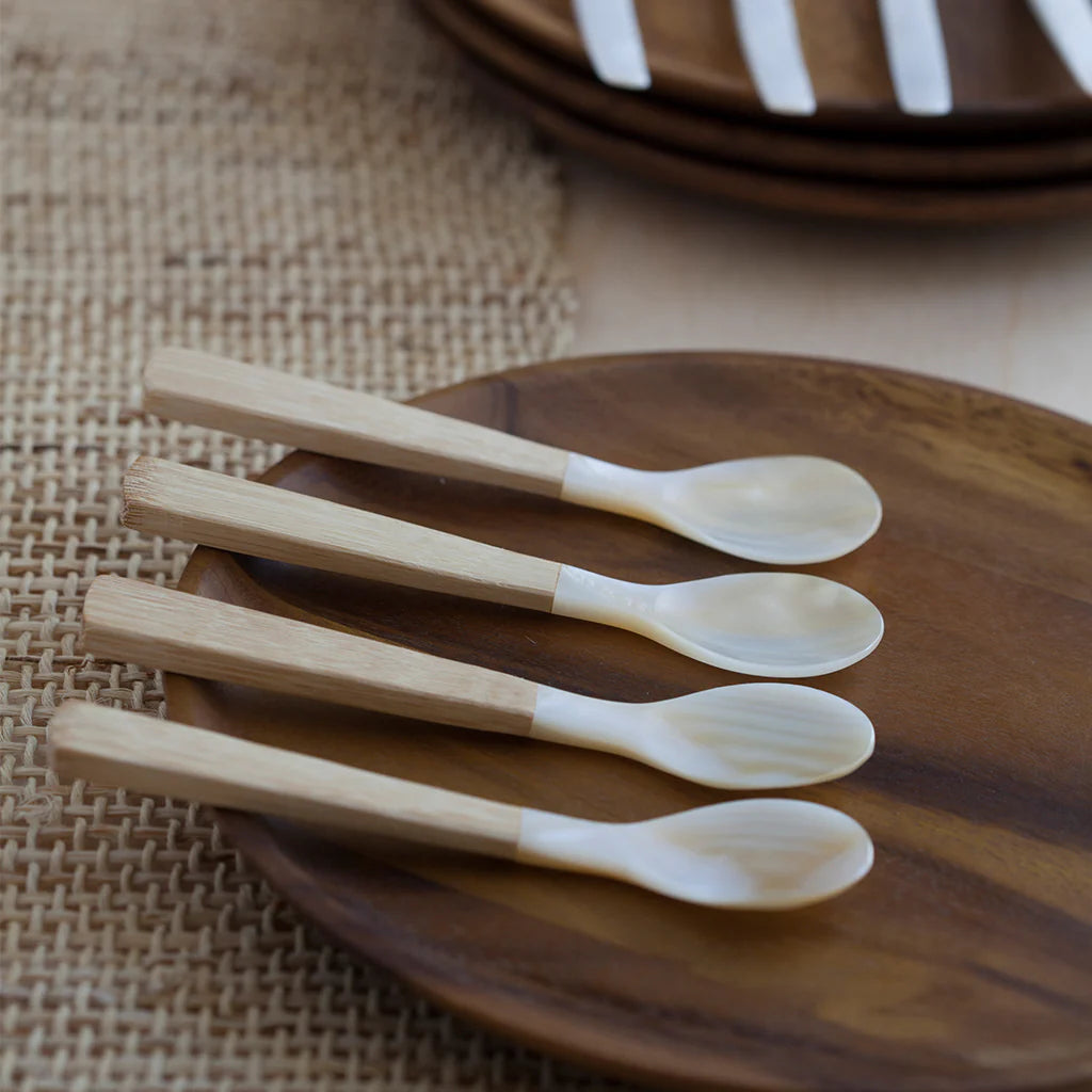Seashell and Bamboo Spoons